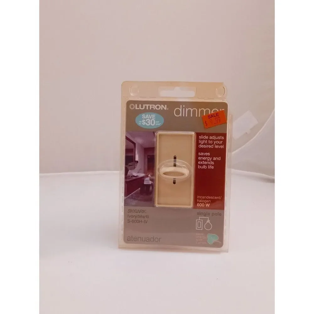 Lot Of 2 Lutron‎ Skylark 600W Single Dimmer Ivory/Almond PN S-600PH-IV/S-600H-IV